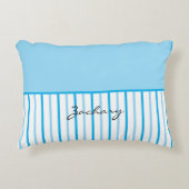 Name der blauen Streifen Dekokissen (Vorderseite)