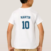 Name der Blue-Soccer-Mannschaft, benutzerdefiniert T-Shirt (Rückseite)