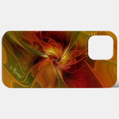 Name der Blume abstrakt Red Orange Green Fraktals Case-Mate iPhone Hülle (Rückseite (Horizontal))