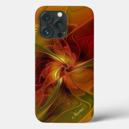 Name der Blume abstrakt Red Orange Green Fraktals Case-Mate iPhone Hülle
