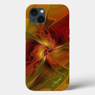 Name der Blume abstrakt Red Orange Green Fraktals Case-Mate iPhone Hülle