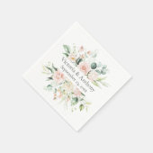 Name der Blume Datum Hochzeit Napkins Serviette (Ecke)