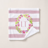 Name der Blume des Babymädchens Badhandtuch Set (Waschlappen)