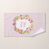 Name der Blume des Babymädchens Badhandtuch Set (Handtuch)
