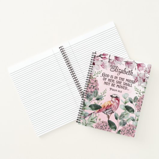 Name der Blume des christlichen Wasserfarbenbordes Notizblock (Innenseite)