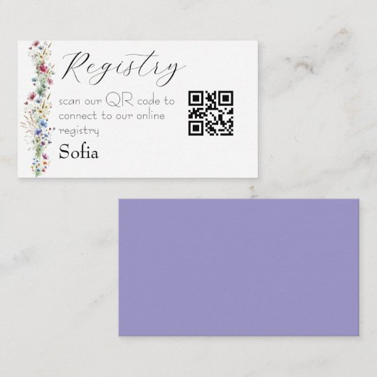 Name der Blume "French Garden Party" Begleitkarte (Vorne/Hinten)