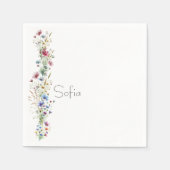 Name der Blume "French Garden Party" Serviette (Vorderseite)