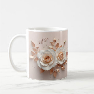 Name der Blume White Blush 3 D Kaffeetasse