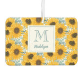 Name der Blumenblume Personalisiert Autolufterfrischer (Rückseite)