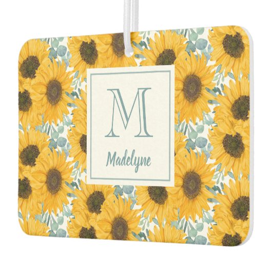 Name der Blumenblume Personalisiert Autolufterfrischer (Links)