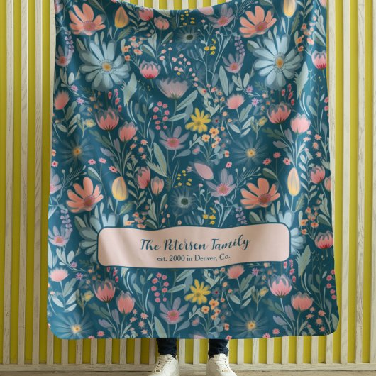 Name der Blumenfamilie für Aquarellbilder personal Fleecedecke