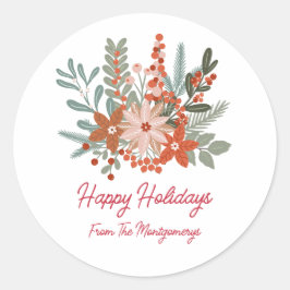 Name der Blumenfamilie Runder Aufkleber