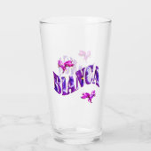 Name der Blütenbianca mit Unicornen, Glas (Rückseite)