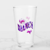 Name der Blütenbianca mit Unicornen, Glas (Vorderseite)