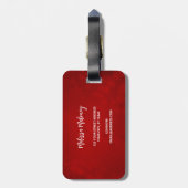 Name der Blütenblume für Rot und Weiß Gepäckanhänger (Rückseite vertikal)