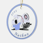 Name der Bogenartenserie, lila Bogenbogenbezeichnu Keramik Ornament (Links)