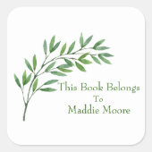 Name der botanischen Grünanlage Quadratischer Aufkleber (Vorderseite)