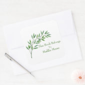 Name der botanischen Grünanlage Quadratischer Aufkleber (Umschlag)