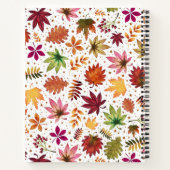 Name der botanischen Herbstlaub im Herbst Notizblock (Rückseite)