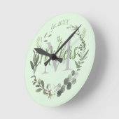 Name der Botanischen Krängungsmonogramm-Familie Runde Wanduhr (Winkel)