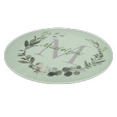 Name der Botanischen Kranzfamilie Monogram Schneidebrett (Ecke)