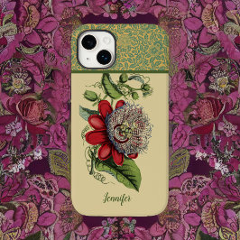 Name der Botanischen Monogramm-Blume für Vintage L Case-Mate iPhone 14 Plus Hülle