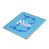 Name der Boys Benutzerdefinierter Karierter Buchst Fliese (Seite)