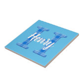 Name der Boys Benutzerdefinierter Karierter Buchst Fliese (Seite)