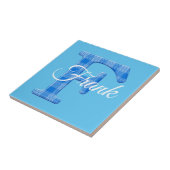 Name der Boys Benutzerdefinierter Karierter Buchst Fliese (Seite)