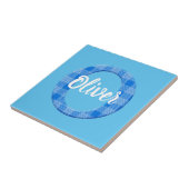 Name der Boys Benutzerdefinierter Karierter Buchst Fliese (Seite)