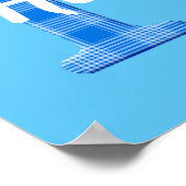 Name der Boys Benutzerdefinierter Karierter Buchst Poster (Ecke)