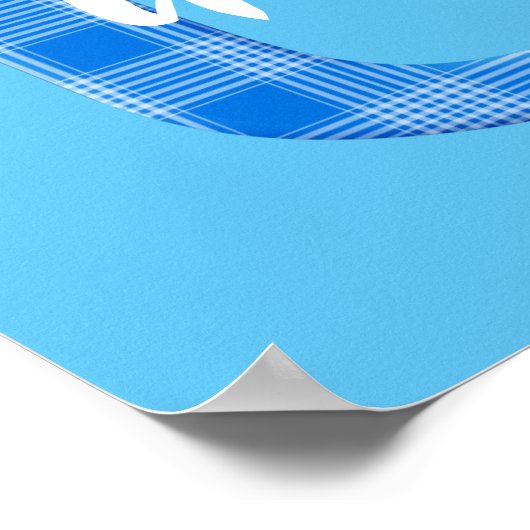 Name der Boys Benutzerdefinierter Karierter Buchst Poster (Ecke)