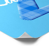 Name der Boys Benutzerdefinierter Karierter Buchst Poster (Ecke)