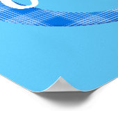 Name der Boys Benutzerdefinierter Karierter Buchst Poster (Ecke)