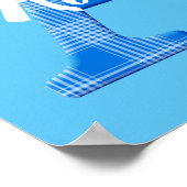 Name der Boys Benutzerdefinierter Karierter Buchst Poster (Ecke)