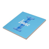 Name der Boys Karierter Buchstabe I Fliese (Seite)