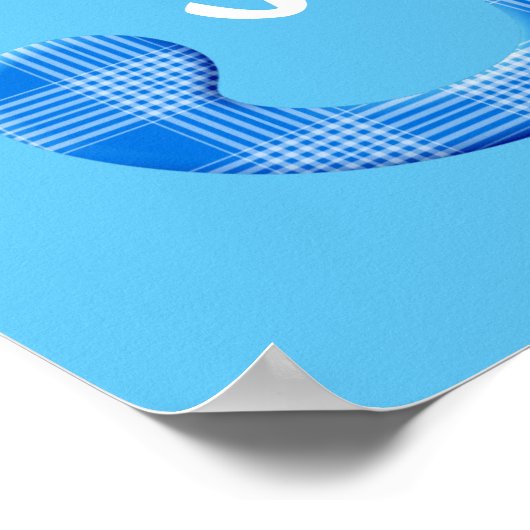 Name der Boys Karierter Buchstabe J Poster (Ecke)