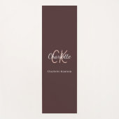 Name der braunen Monogramm-Initialen Yogamatte (Vorderseite)