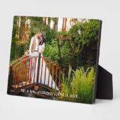 Name der Braut und Bezeichnung Datum 12x18 Hochzei Fotoplatte (Seite)