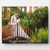 Name der Braut und Bezeichnung Datum 8x10 Hochzeit Fotoplatte (Vorderseite)