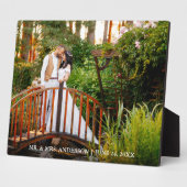 Name der Braut und Bezeichnung Datum 8x10 Hochzeit Fotoplatte (Seite)