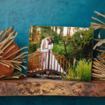 Name der Braut und Bezeichnung Datum 8x10 Hochzeit Fotoplatte<br><div class="desc">Elegante Braut- und Bräutigamen Datum 8x10 Hochzeitsplatz Foto Plaque</div>