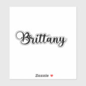 Name der Bretagne - Handgeschriebene Kalligrafie Aufkleber (Blatt)