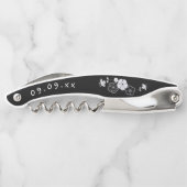 Name der Bridesmaid Datum Künstlerischer schwarzer Kellnermesser (Rückseite)