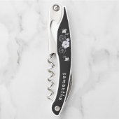 Name der Bridesmaid Datum Künstlerischer schwarzer Kellnermesser (Vorderseite)