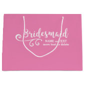 Name der Bridesmaid-Gastgeschenk Hochzeit oder Mon Große Geschenktüte (Vorderseite)