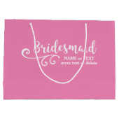 Name der Bridesmaid-Gastgeschenk Hochzeit oder Mon Große Geschenktüte (Rückseite)
