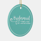 Name der Bridesmaid-Gastgeschenk Hochzeit oder Mon Keramik Ornament (Rechts)