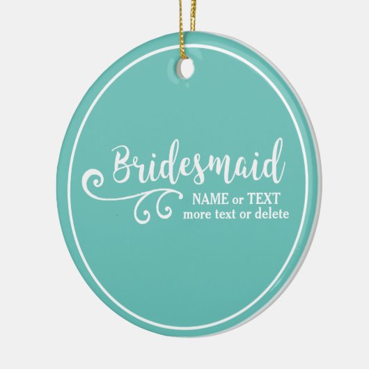 Name der Bridesmaid-Gastgeschenk Hochzeit oder Mon Keramik Ornament (Links)