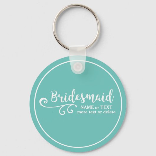 Name der Bridesmaid-Gastgeschenk Hochzeit oder Mon Schlüsselanhänger (Vorderseite)